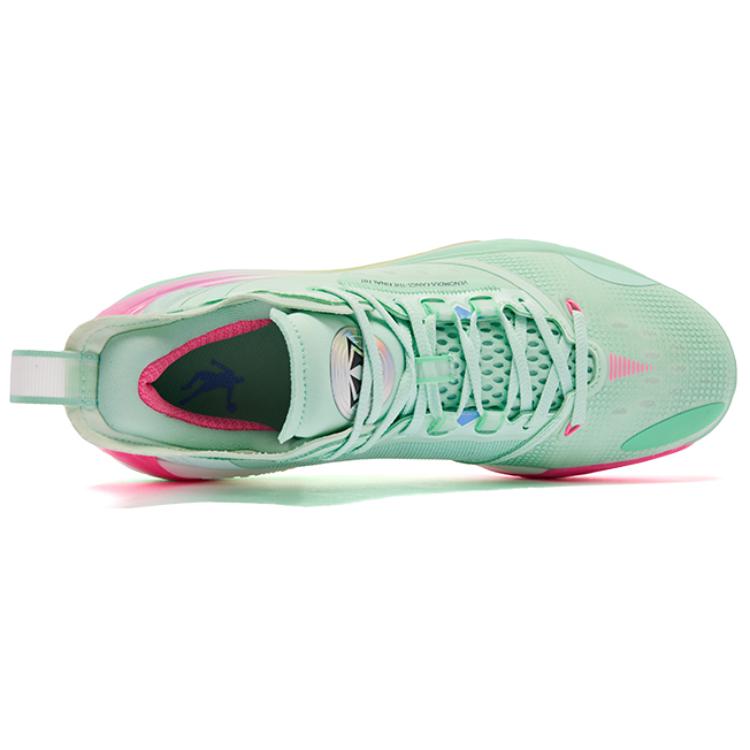 QIAODAN Poisonous Fangs PRO 3.0 Medusa Mid top Basketball Shoes Men’s Green Pink