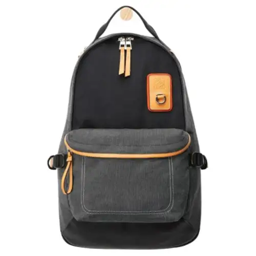 LOEWE Canvas Backpack Men's Black Gray Patchwork