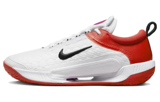 Nike Court Air Zoom Nxt Hard Court Tennis Shoes 'White Picante Red'