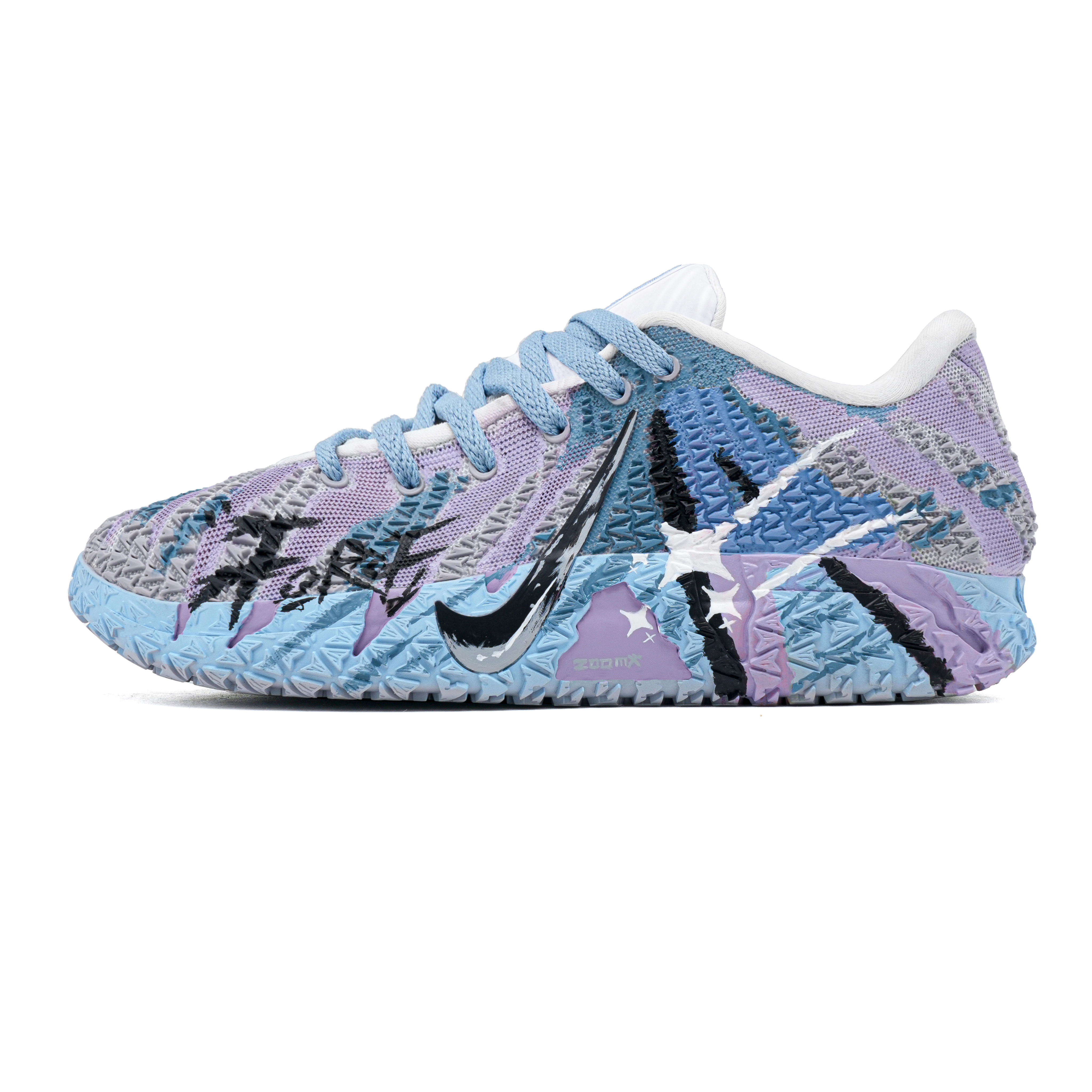 Nike Ja Morant 3 Purple Blue Star Abrasion Resistant Abrasion Resistant Low top Basketball Shoes Unisex Blue Purple