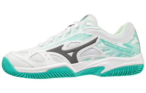 Mizuno Tennis Shoes Women's Low Top White/Mint Green/Black