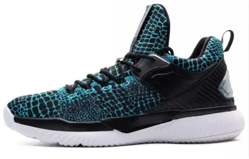 Anta Culture Synthetic Leather Cushioning Coverage Balance Low top Basketball Shoes Men's Blue Black