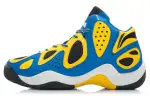 Li Ning Cushioning Abrasion Resistant Slip Resistant Mid top Basketball Shoes Men's Blue White Black