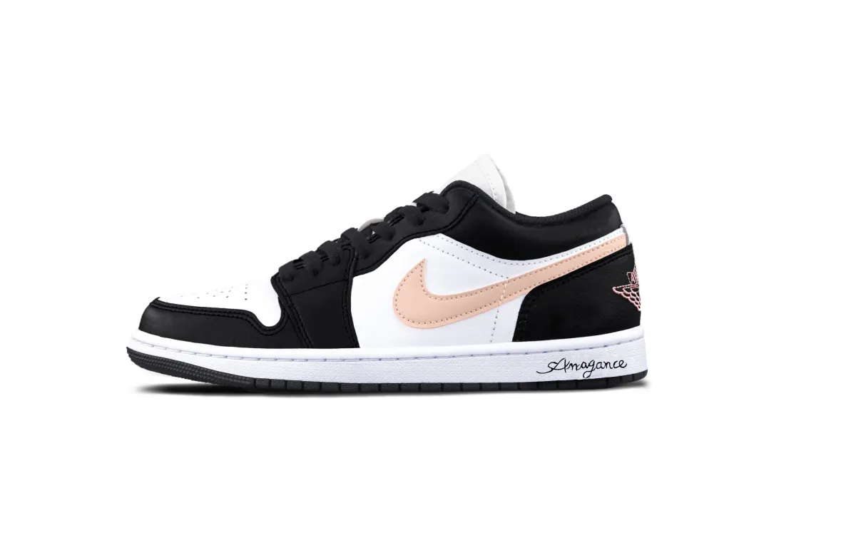 Jordan Air Jordan 1 Vintage Basketball Shoes Unisex Low Top Black/Pink