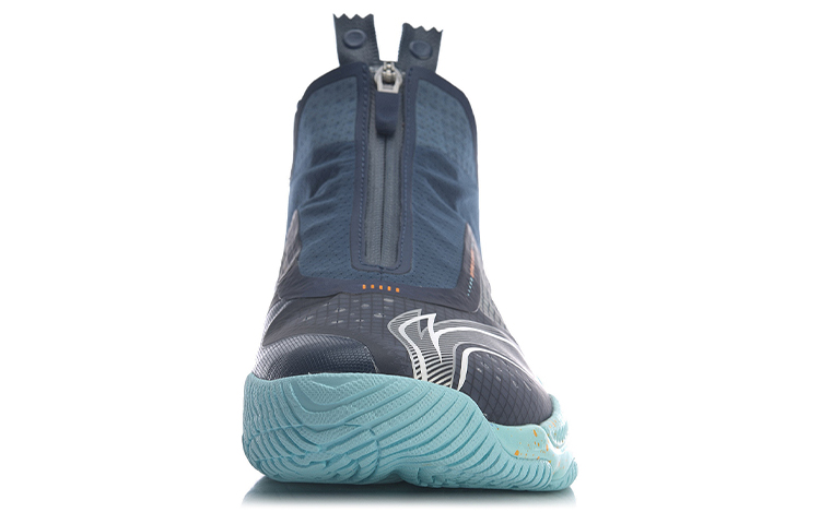 Li Ning 5.0 Cushioning Slip Resistant Abrasion Resistant Coverage Support Mid top Training Shoes Unisex Blue