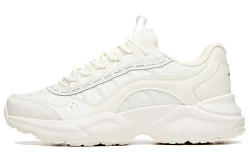 Anta Variety Training Collection Minimalist Style Cushioning, Wear Resistant Low top Training Shoes Women's Ivory White
