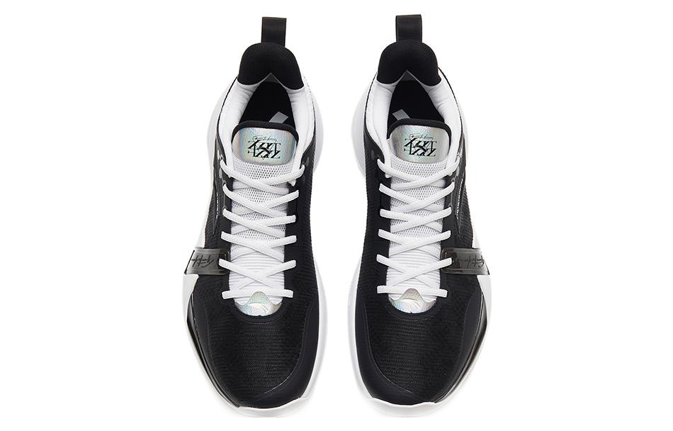 Anta Crazy 4 TEAM Cushioning Slip Resistant Abrasion Resistant Low top Basketball Shoes Men’s Black White