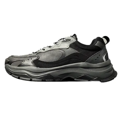 Anta Breathable Coverage Low top Mountaineering Shoes Men's Black Gray