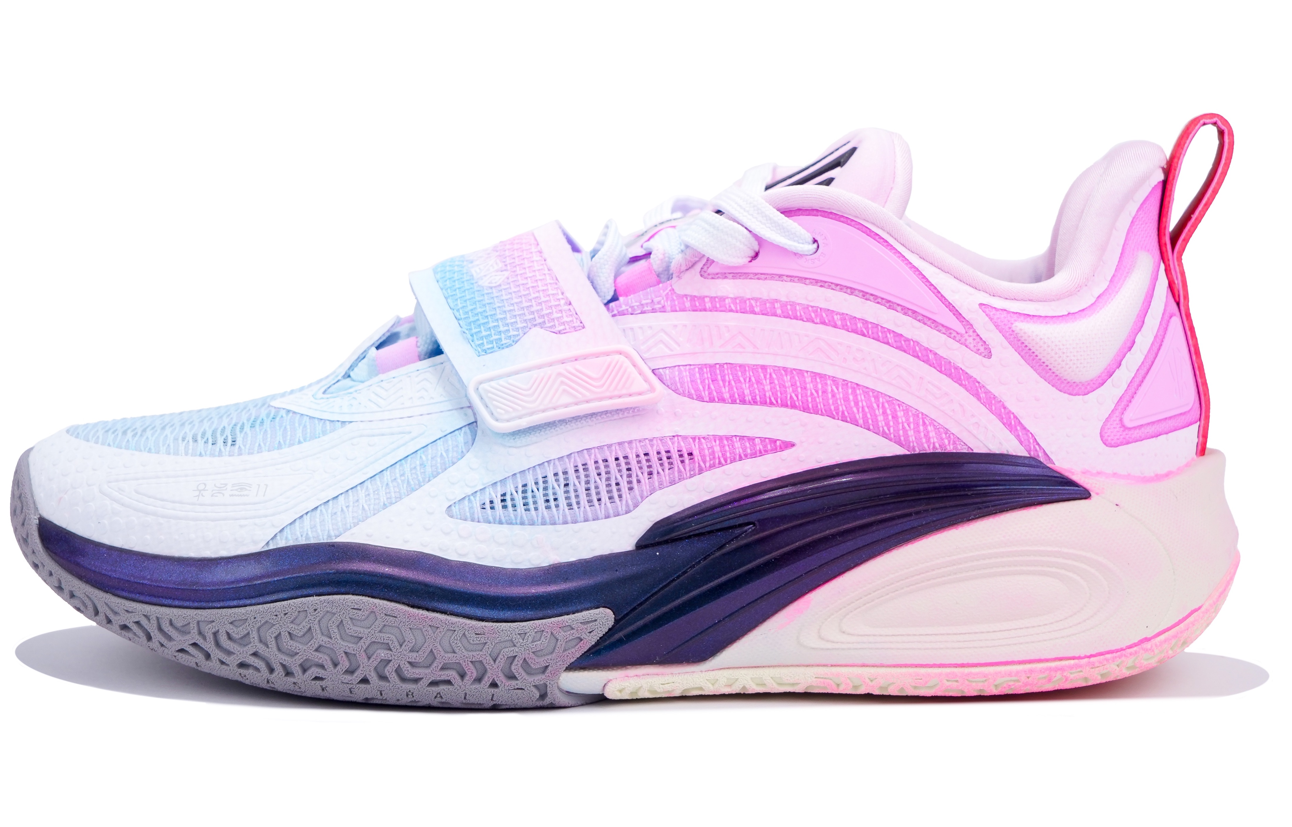 Anta KAI 1 Slip Resistant Abrasion Resistant Low top Nitrogen Technology Basketball Shoes Unisex Blue Pink Mismatched