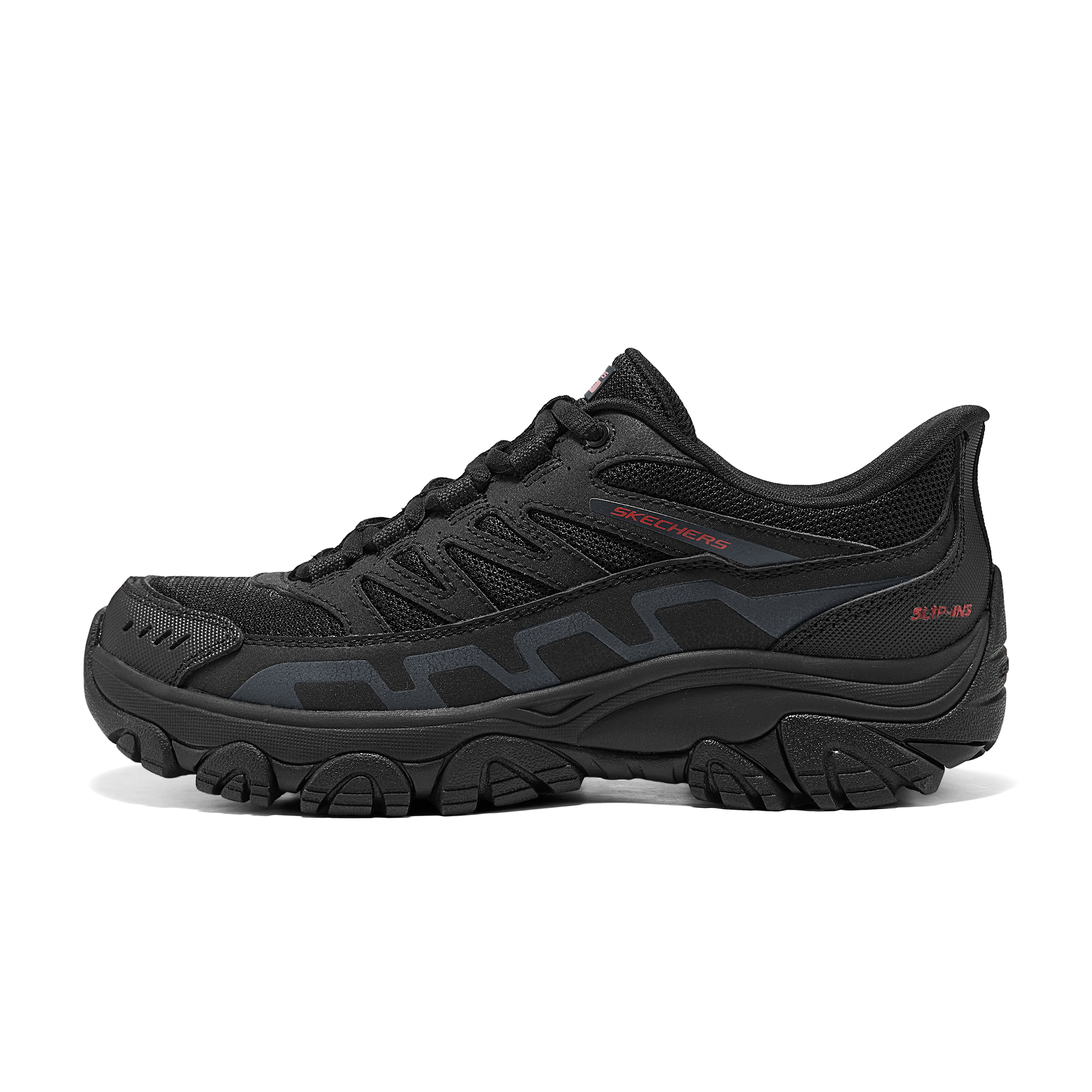 Skechers Breathable Rebound Grip Low top Mountaineering Hiking Shoes Women’s Black Red