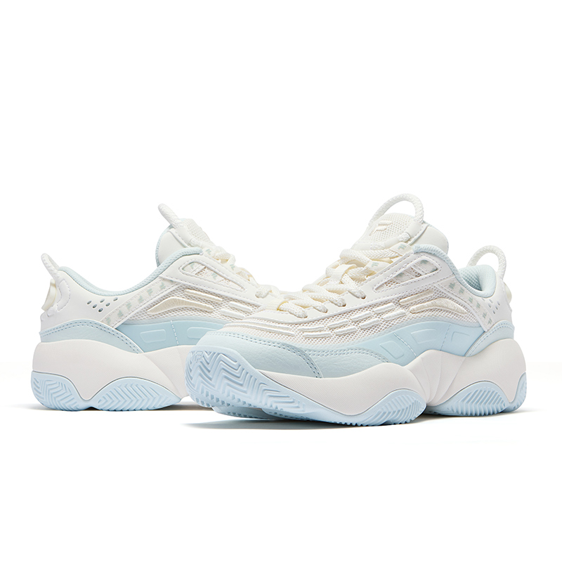FILA FUSION FIRE Flame Shoes Fashion Low top Basketball Shoes Women’s Hot Spring Blue Snow