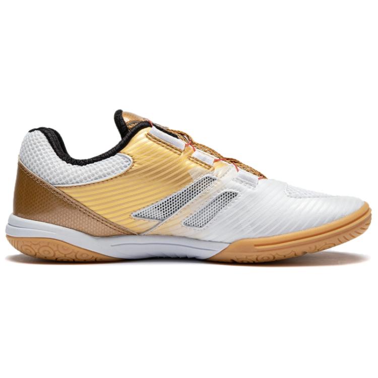 Li Ning Comfortable Slip Resistant Cushioning Abrasion Resistant Low top Training Shoes Unisex White Gold