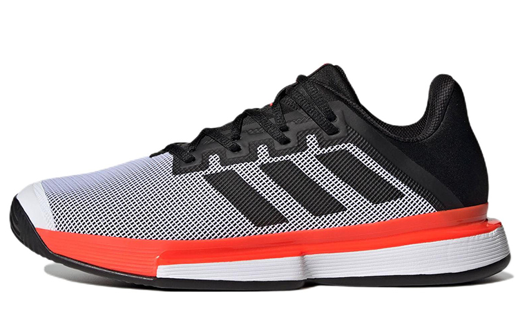 Adidas Solematch Bounce Tennis Shoes Unisex Low Top Gray/Black/Red