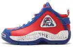 TM PAINT X ATMOS x FILA Grant Hill 2 Leather Mid top Vintage Basketball Shoes Men's Red Blue White