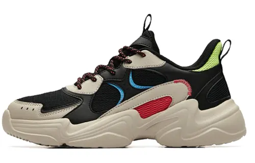 Anta Cushioning Slip Resistant Abrasion Resistant Height Increasing Breathable Low top Chunky Sneakers Women's