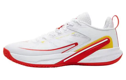 Peak volleyball shoes, comfortable and versatile, shock-absorbing and wear-resistant, low-top training shoes, men's white and red