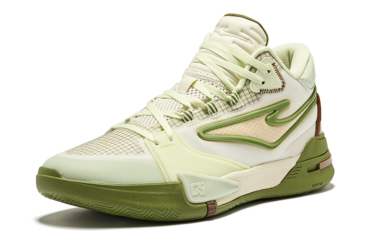 Erke Qidan, Spirit Fearless Comfortable Textile, Synthetic Leather, TPU Cushioning Coverage High top Basketball Shoes