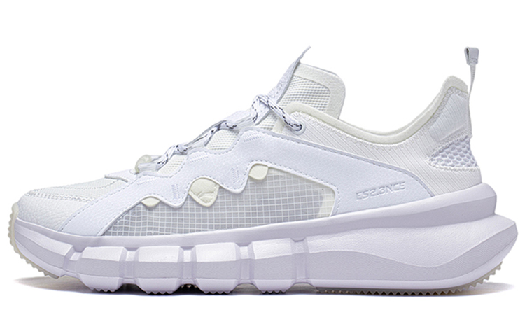 Li Ning Essence Enlightenment Slip Resistant Abrasion Resistant Low top Vintage Basketball Shoes Men's Standard White