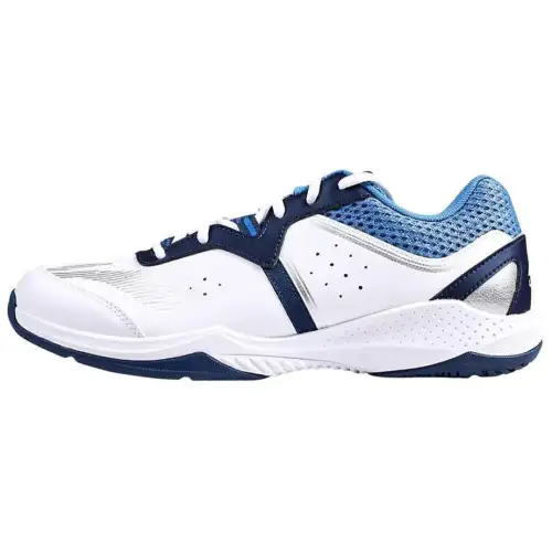 Li Ning Slip Resistant Rebound Support Low top Badminton Shoes Unisex White Blue