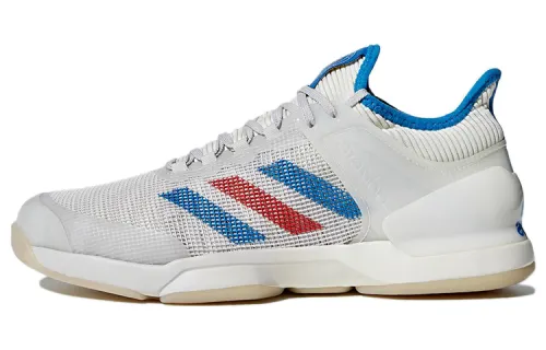 Adidas Adizero Ubersonic 50YRS Ltd Abrasion Resistant Breathable Low top Tennis Shoes Men's White Blue Red