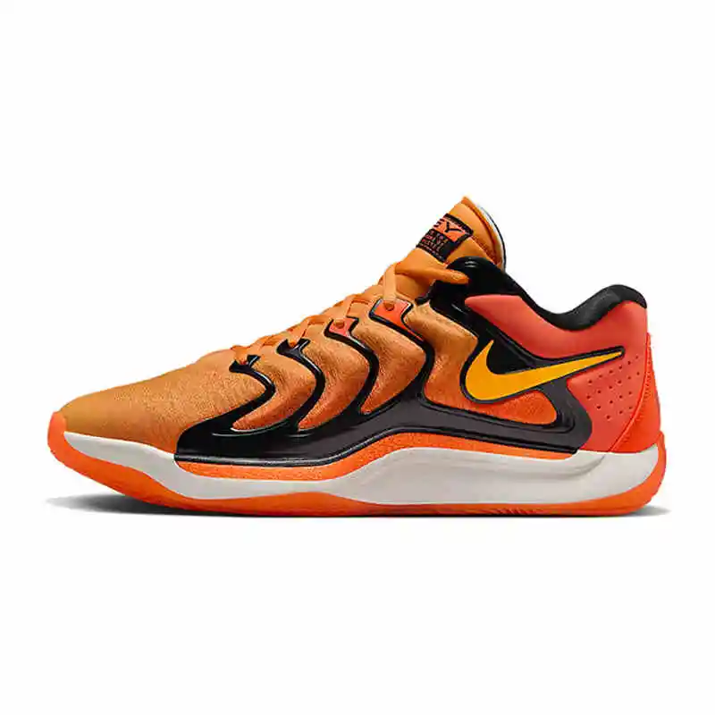 Nike KD 17 Slip Resistant Abrasion Resistant Low top Basketball Shoes Men's Orange