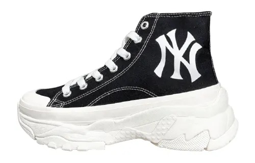 MLB Chunky High Canvas Shoes Unisex High Top Black
