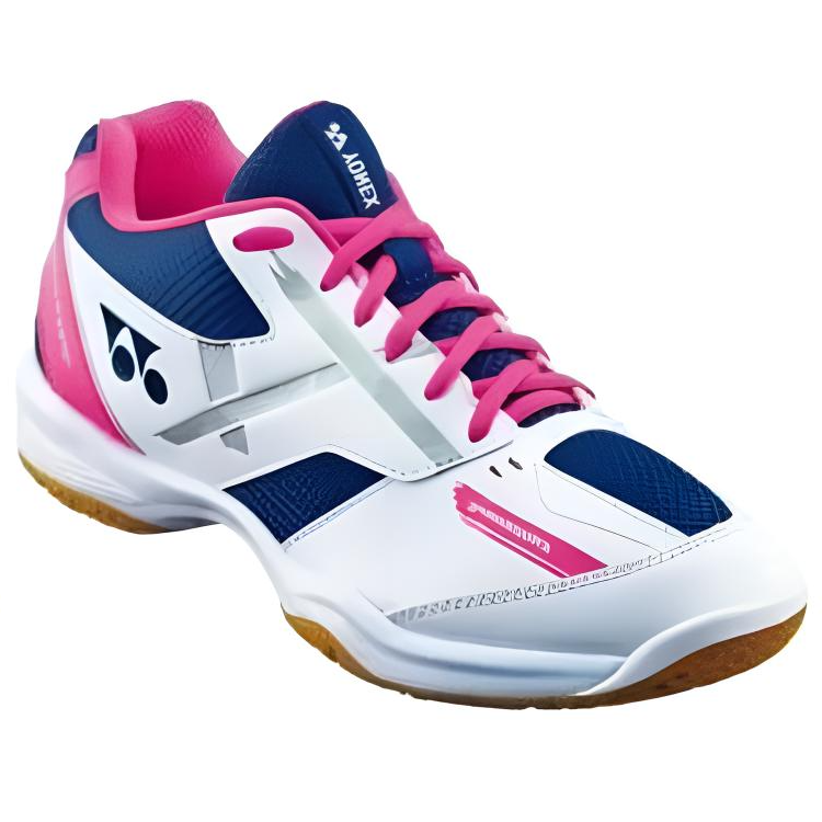 YONEX Power Cushion 670 Cushioning Slip Resistant Low top Badminton Shoes Unisex White Blue Pink