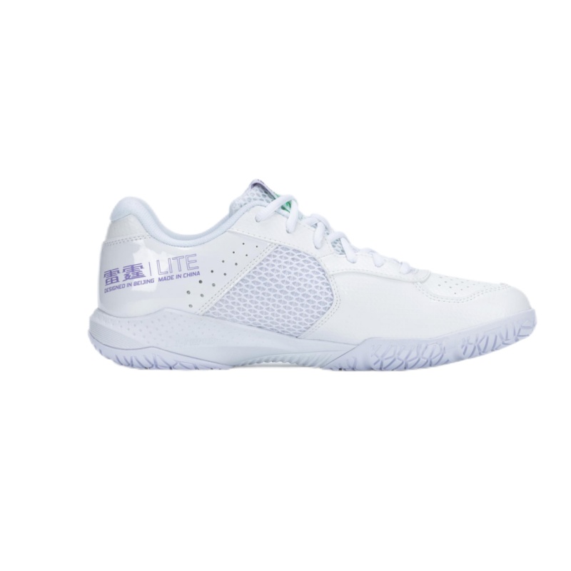 Li Ning Badminton Collection Cushioning Slip Resistant Breathable Low top Badminton Shoes Unisex White