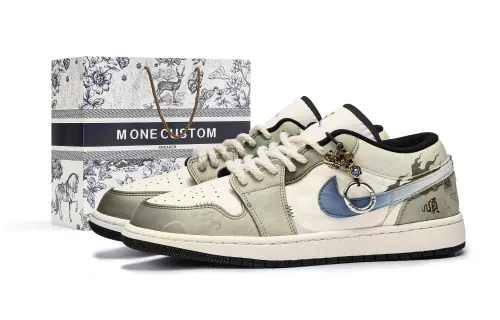 Jordan Air Jordan 1 MONE Dragon Goes, Serpent Comes Box Slip Resistant Abrasion Resistant Low top