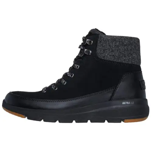Skechers ON THE GO Comfortable Short Snow Boots Women's Black Gray