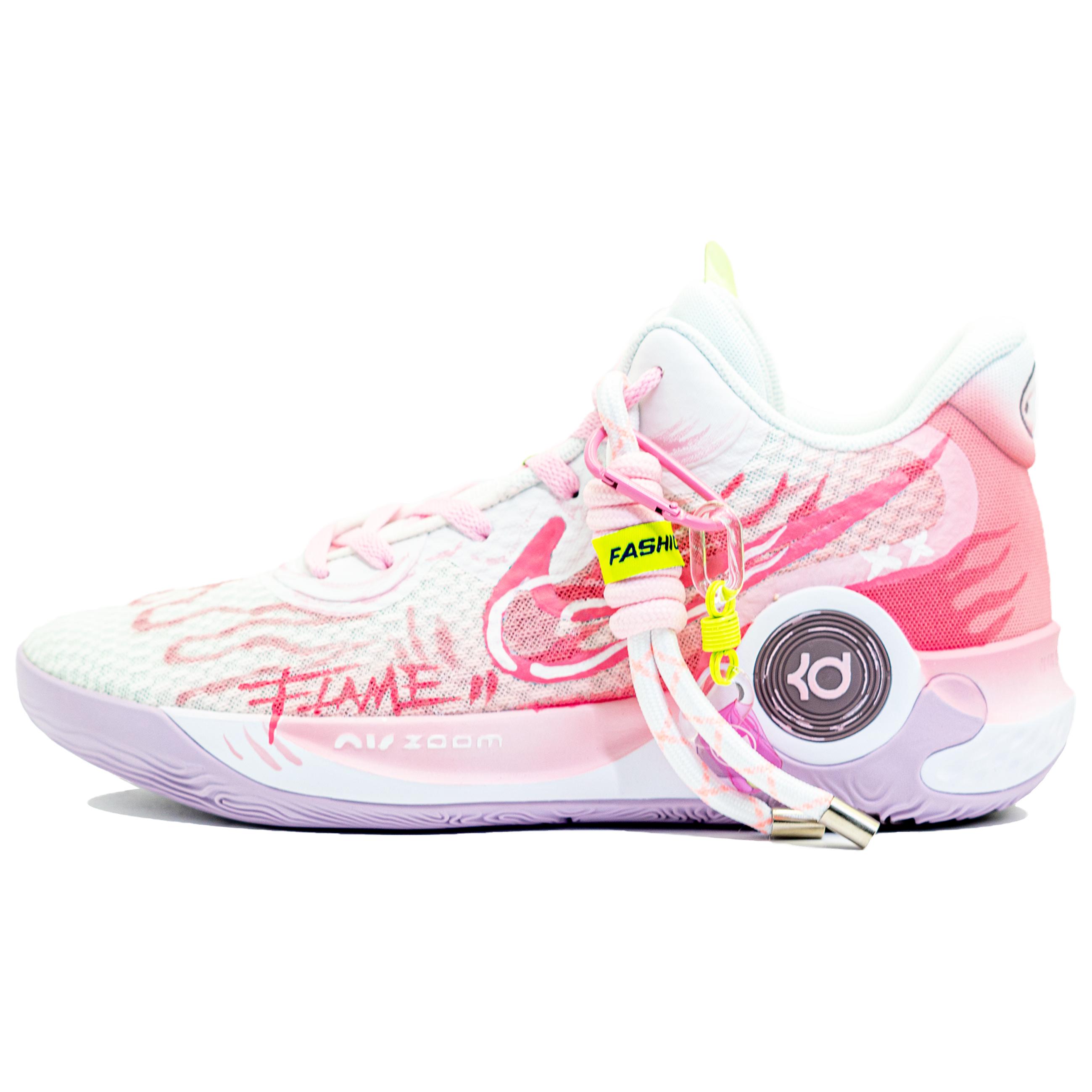 Nike KD Trey 5 IX Slip Resistant Abrasion Resistant Mid top Vintage Basketball Shoes Men’s Pink