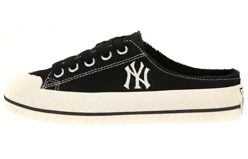 MLB Playball Mule Slip Resistant, Abrasion Resistant, Lightweight, Thermal Low top Canvas Shoes Unisex Black