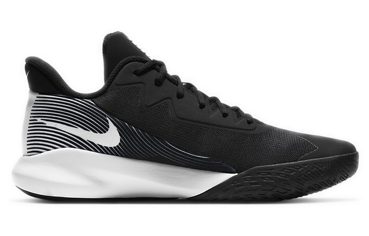 Мужские кроссовки Nike Precision 4 (черно-белые) — Чёрныйбелый — фото 2