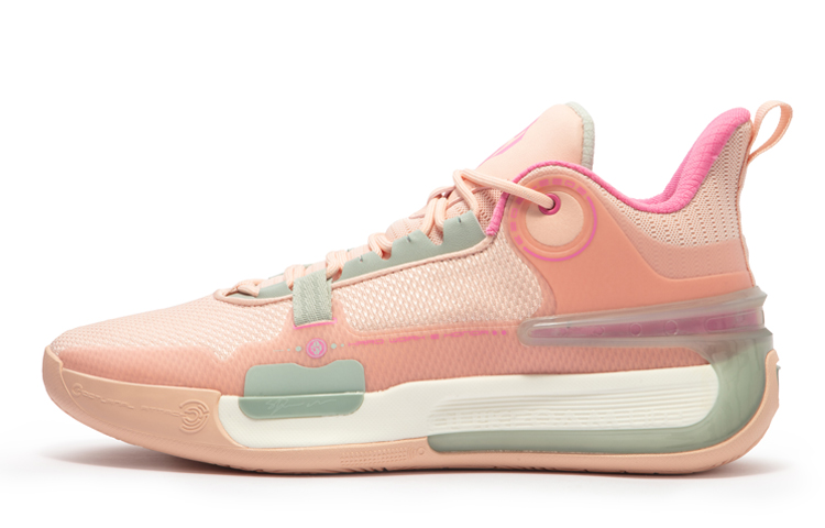 361° Comfortable Cushioning Abrasion Resistant Slip Resistant Low top Basketball Shoes Men’s Soft Pink/Mint Gray Green