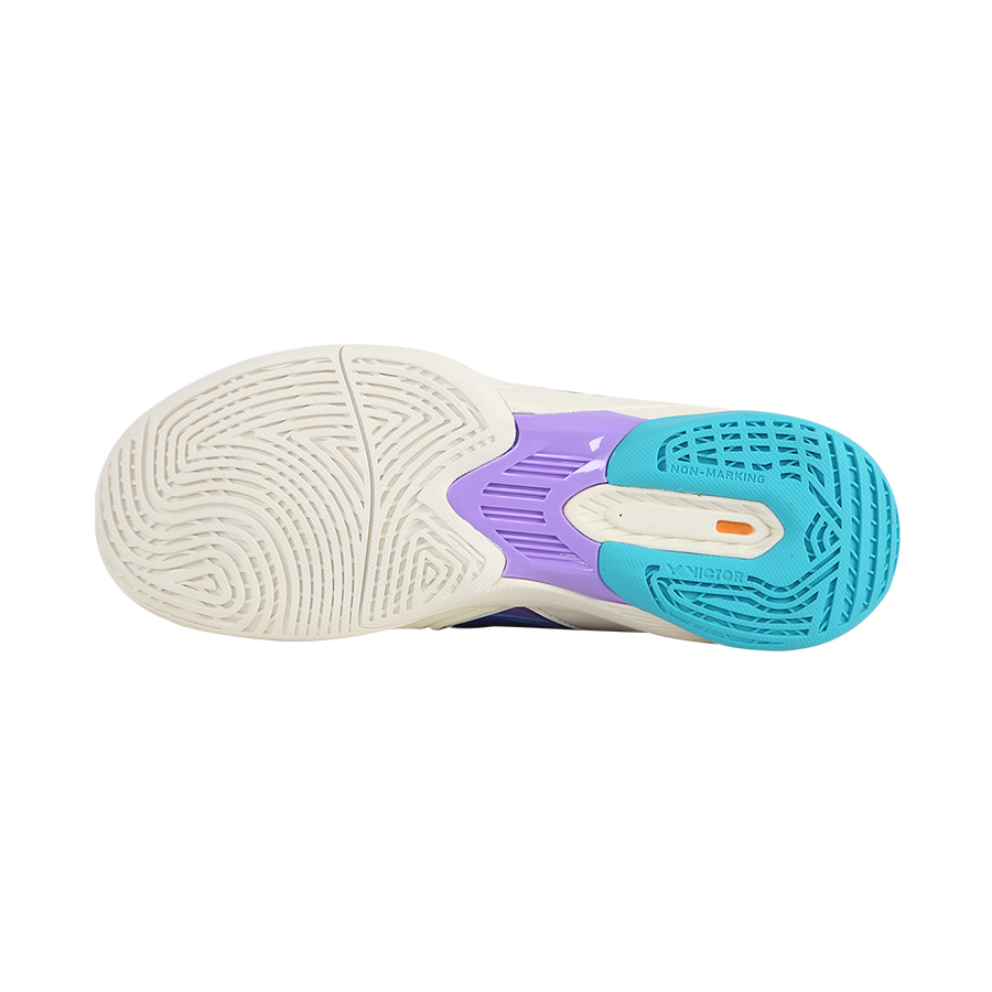 VICTOR Slip Resistant Abrasion Resistant Badminton Shoes Unisex Moon White