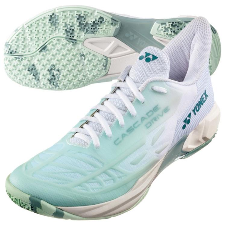 YONEX POWER CUSHION CASCADE DRIVE Slip Resistant Abrasion Resistant Low top Badminton Shoes Unisex White Green