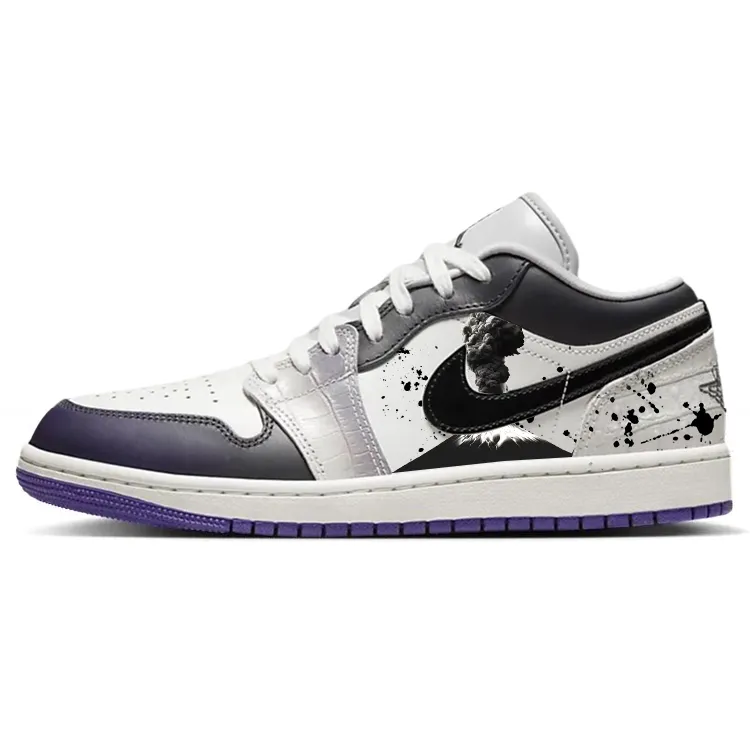 Jordan Air Jordan 1 Vintage Basketball Shoes Women's Low Top Black/White