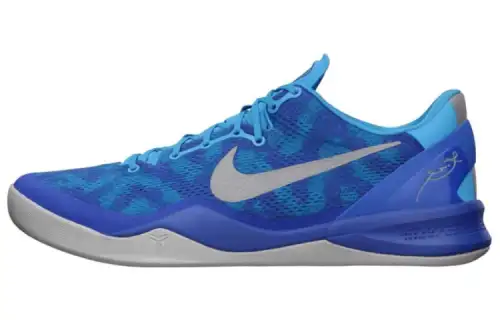 Nike Kobe 8 Blue Glow Kobe 8 practical non-slip lightweight low-top basketball shoes men's blue