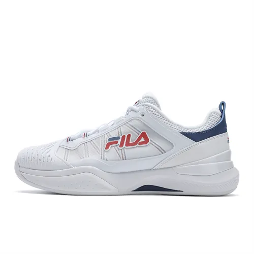 FILA SPEED SERVE 1+ Abrasion Resistant Low top Tennis Shoes Women's White Red