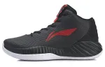 Li Ning CBA Combat Mid top Basketball Shoes Unisex Black White Red