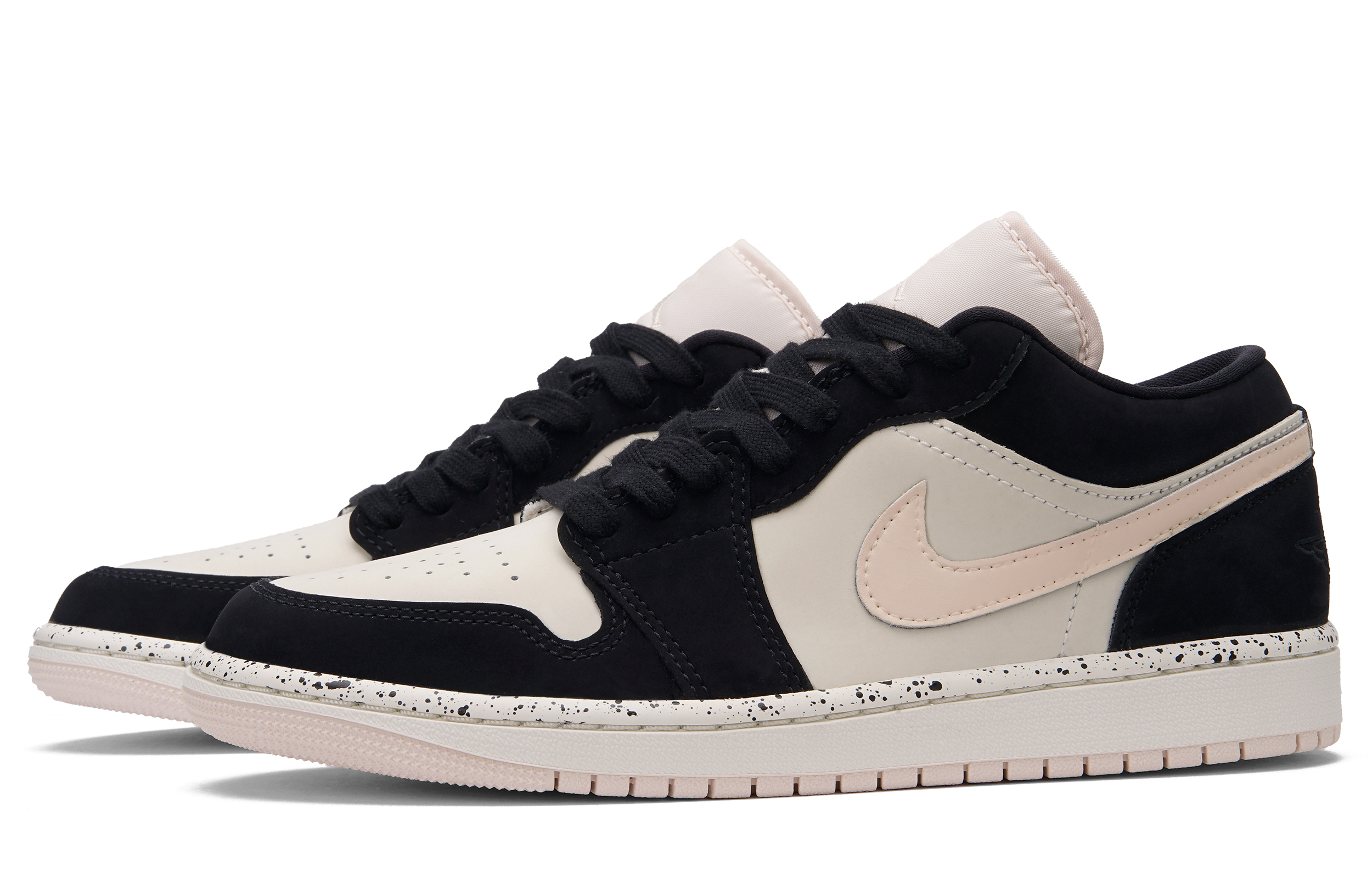 Jordan Air Jordan 1 Out Of Control Peach Low top Vintage Basketball Shoes Unisex Black Pink