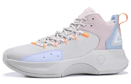 PEAK P MOTIVE Cushioning Slip Resistant Abrasion Resistant High top Basketball Shoes Women's Gray
