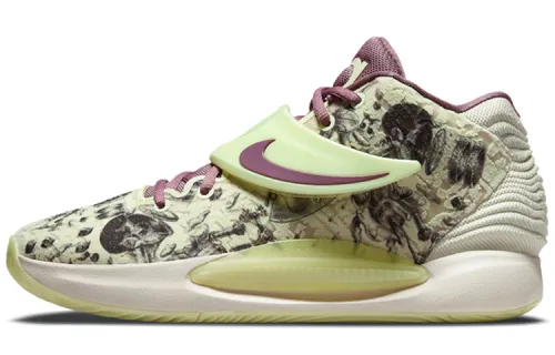 Nike KD 14 Surrealism Durant Surrealism mid-top basketball shoes men and women same style light green foreign version