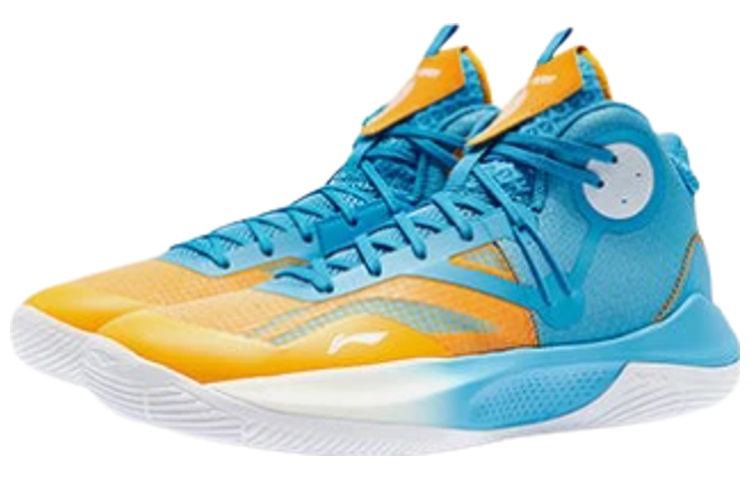 Li Ning Sonic 9 Team Cushioning Slip Resistant Abrasion Resistant Coverage Support Rebound Mid top Basketball Shoes