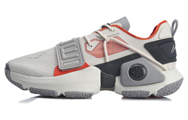 Li Ning Wowtr Cushioning Slip Resistant Abrasion Resistant Low top Basketball Shoes Men’s White Gray