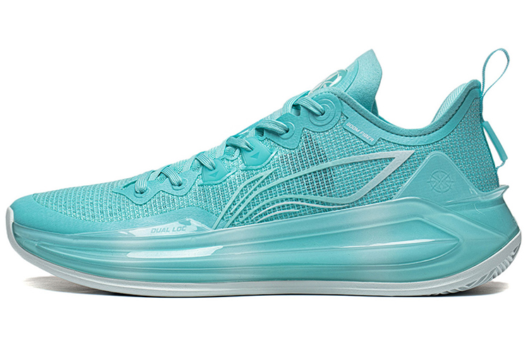 Li Ning Liren 3 V2 Jade Sea Slip Resistant, Abrasion Resistant, Lightweight Mid top Basketball Shoes Men's Aqua Green