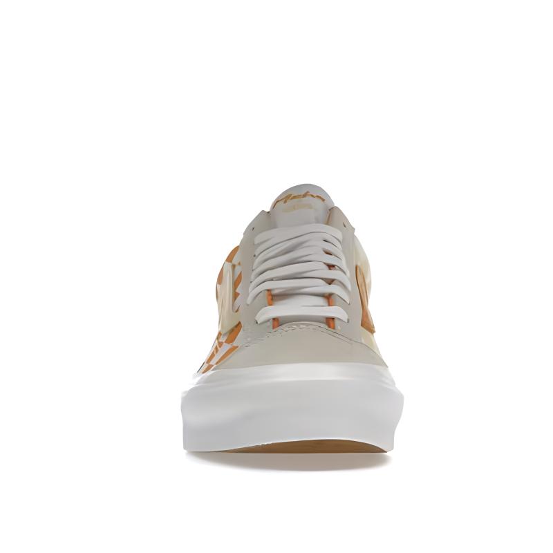 Кеды Vans Vault OG Style 36 LX (оранжево-белые) — Оранжевыйбелый — фото 4