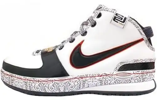 Nike Lebron 6 Witness Gold mid-top retro basketball shoes men's white and black