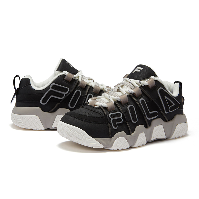 FILA FUSION BUSTER Puffy Shoes Low top Vintage Basketball Shoes Women’s Black/Snow