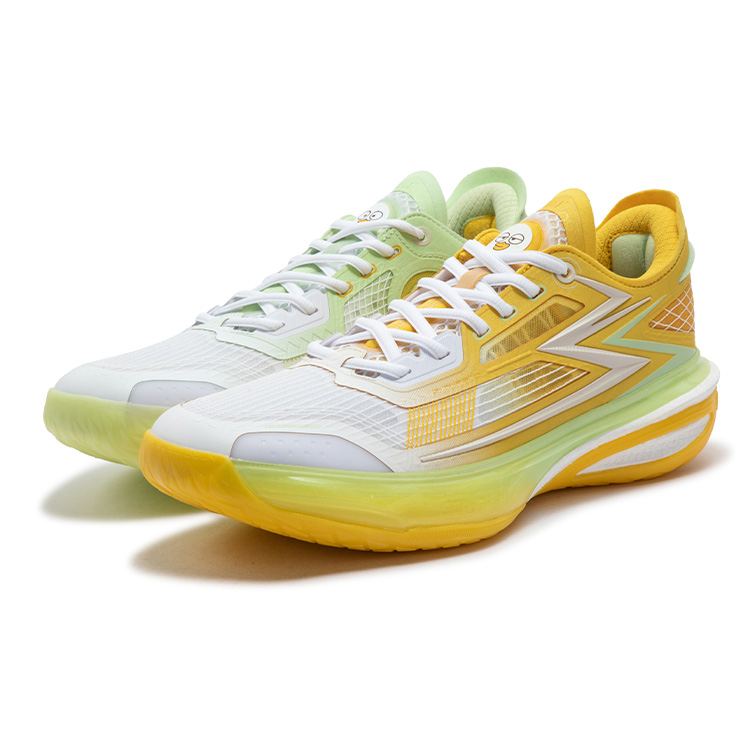 361° Speed BB Slip Resistant, Abrasion Resistant, Lightweight Low top Basketball Shoes Men’s Yellow Green Mismatched